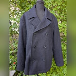 Merona Wool Blend Black Peacoat Size XL